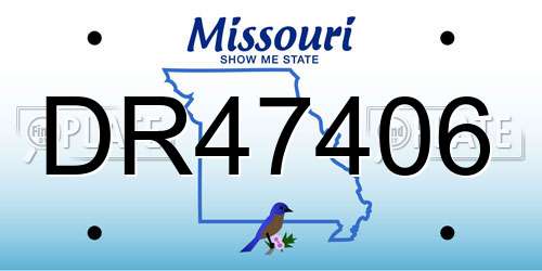 DR47406 Missouri License Plate
