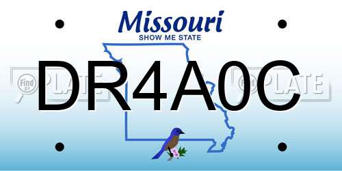 DR4A0C Missouri License Plate