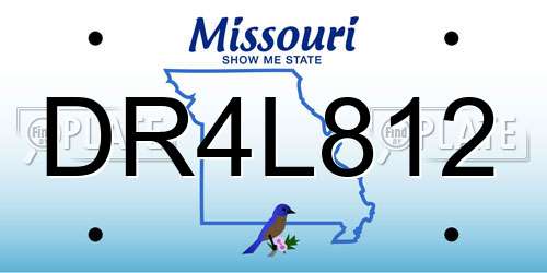 DR4L812 Missouri License Plate
