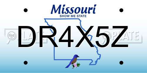 DR4X5Z Missouri License Plate