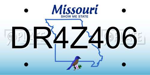 DR4Z406 Missouri License Plate