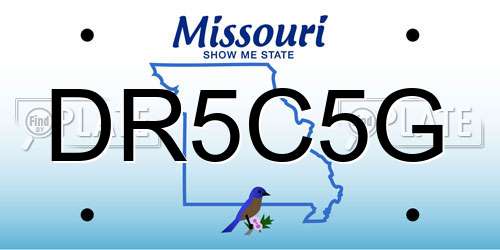 DR5C5G Missouri License Plate
