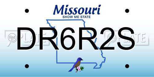 DR6R2S Missouri License Plate