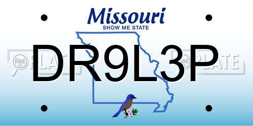 DR9L3P Missouri License Plate