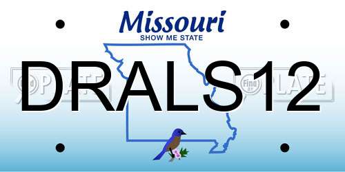 DRALS12 Missouri License Plate