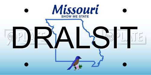 DRALSIT Missouri License Plate