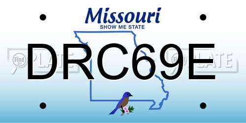 DRC69E Missouri License Plate