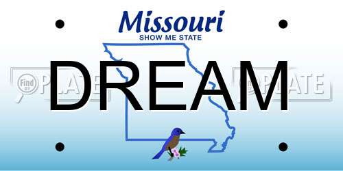 DREAM Missouri License Plate