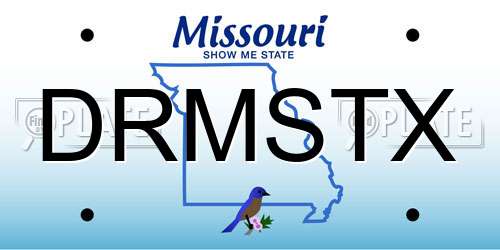 DRMSTX Missouri License Plate