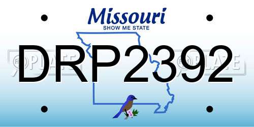 DRP2392 Missouri License Plate
