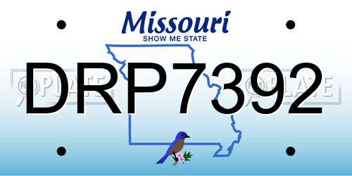 DRP7392 Missouri License Plate