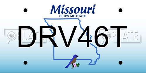 DRV46T Missouri License Plate