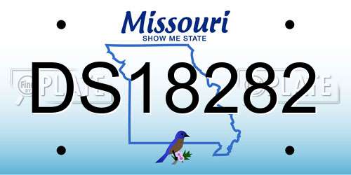 DS18282 Missouri License Plate