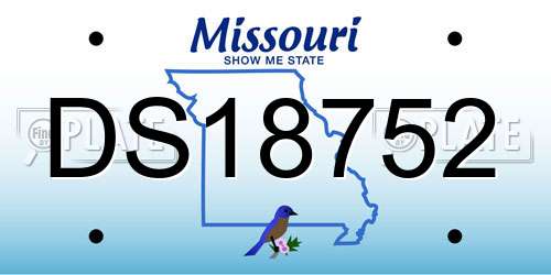 DS18752 Missouri License Plate
