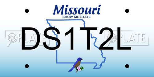 DS1T2L Missouri License Plate
