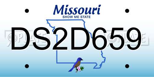 DS2D659 Missouri License Plate