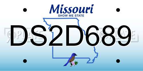 DS2D689 Missouri License Plate