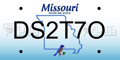 DS2T7O Missouri License Plate