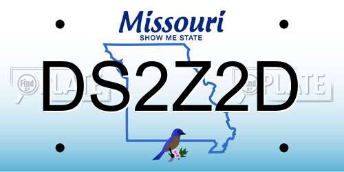 DS2Z2D Missouri License Plate