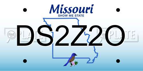 DS2Z2O Missouri License Plate