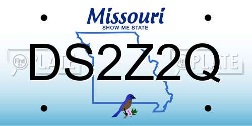 DS2Z2Q Missouri License Plate