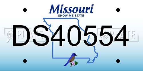 DS40554 Missouri License Plate
