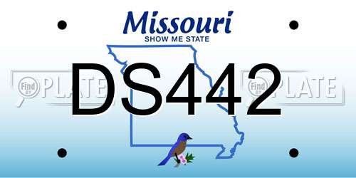 DS442 Missouri License Plate