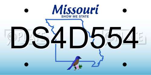 DS4D554 Missouri License Plate