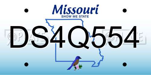 DS4Q554 Missouri License Plate