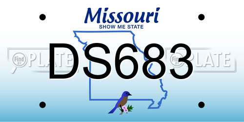 DS683 Missouri License Plate