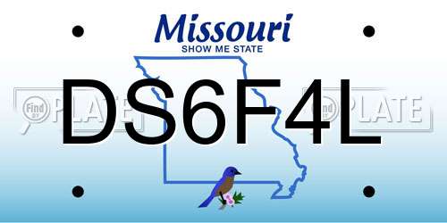 DS6F4L Missouri License Plate