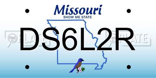 DS6L2R Missouri License Plate