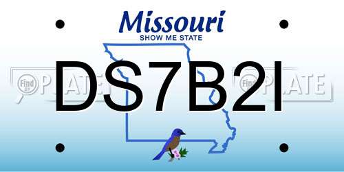 DS7B2I Missouri License Plate