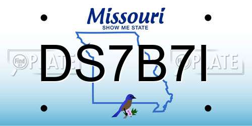 DS7B7I Missouri License Plate