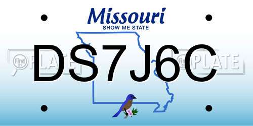 DS7J6C Missouri License Plate