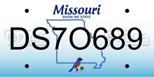 DS7O689 Missouri License Plate