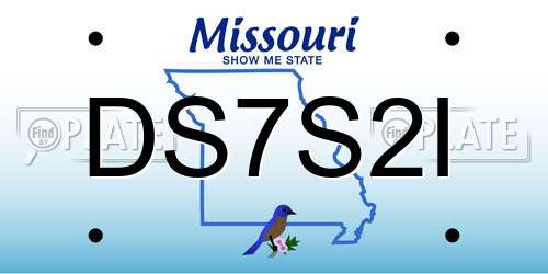 DS7S2I Missouri License Plate