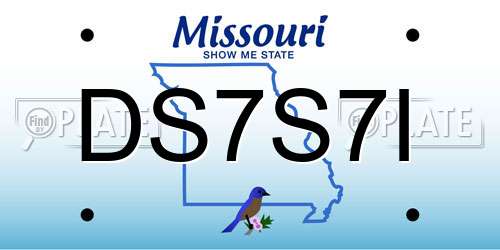 DS7S7I Missouri License Plate