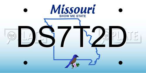 DS7T2D Missouri License Plate