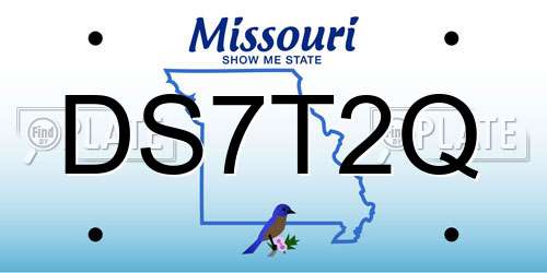 DS7T2Q Missouri License Plate