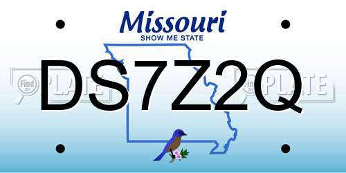 DS7Z2Q Missouri License Plate