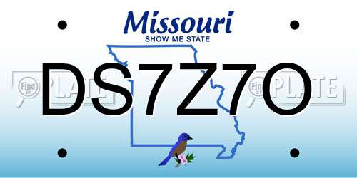 DS7Z7O Missouri License Plate