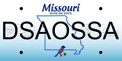 DSAOSSA Missouri License Plate