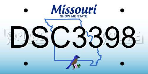 DSC3398 Missouri License Plate