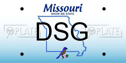 DSG Missouri License Plate