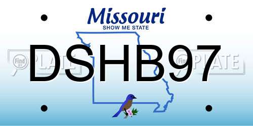 DSHB97 Missouri License Plate