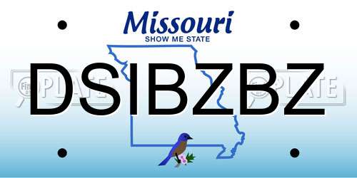 DSIBZBZ Missouri License Plate