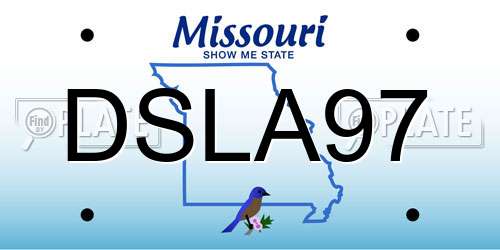 DSLA97 Missouri License Plate
