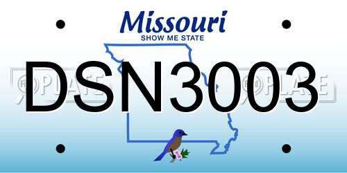 DSN3003 Missouri License Plate