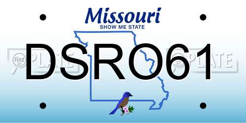 DSRO61 Missouri License Plate